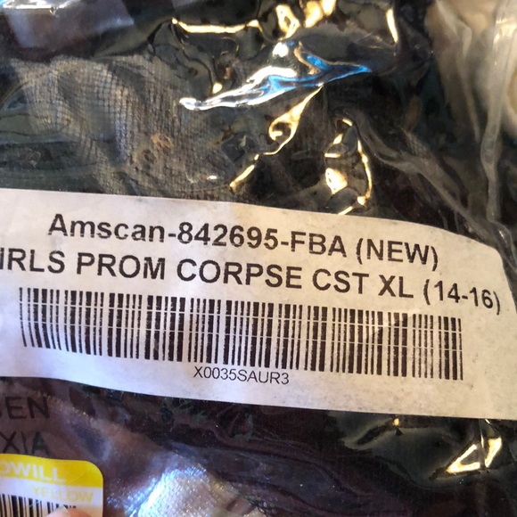 XLarge Girl Prom Queen Corpse Amscan Suit Yourself Costumes dress, sash, Corsage - Picture 4 of 17